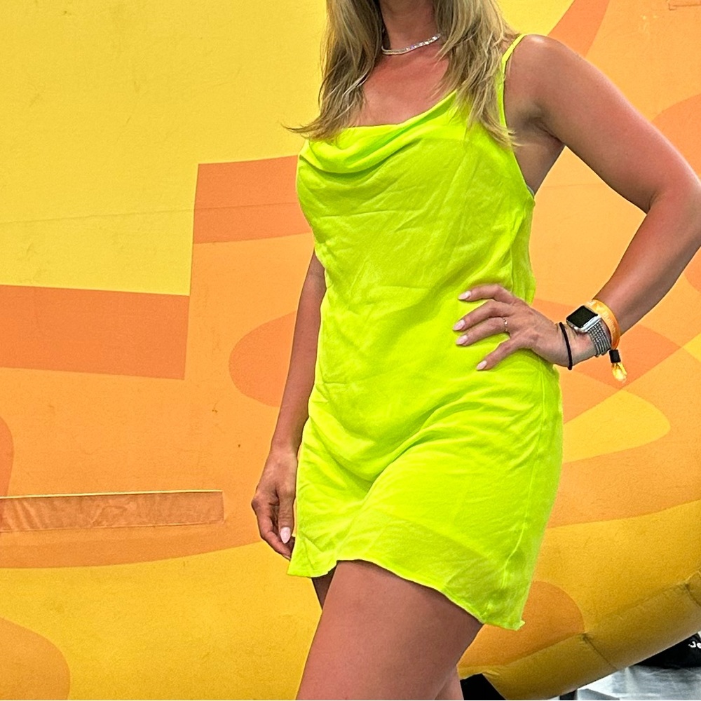 Mason Baker Olivaceous neon dress